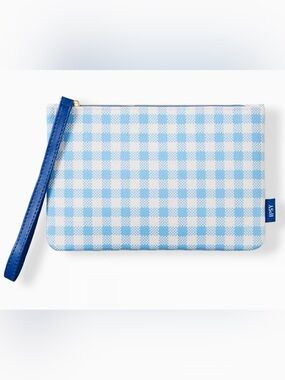 Blue & White Gingham Cosmetic Bag